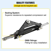 Load image into Gallery viewer, SucceBuy Hydraulic Steering Cylinder 150HP HC4645H Front Mount Hydraulic Outboard Marine Steering Cylinder Fit for Boat Steering