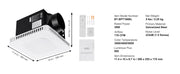 Bild in Galerie-Viewer laden, Amocart Bathroom Exhaust Fan 80/110CFM High-Efficiency Ventilation 1.5sones Low Noise Operation Energy-Saving Bathroom Ceiling