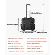 Load image into Gallery viewer, SucceBuy 110Lbs Rolling Tool Bag 25 Pockets Roller Tool Bag on Wheels with Telescoping Handle Toolbag Organizers for Mechanic