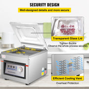 Load image into Gallery viewer, SucceBuy DZ-260C Chamber Vacuum Sealer Kitchen Food Packing Sealing Machine 110V Packaging for Food Saver Home Commercial Using - AMOCART