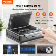 Load image into Gallery viewer, SucceBuy Gun Safe Q235 Steel Pistol Safe 3-Way Quick Access Firearm Case Gun Box Advanced Biometric Technology Travel Gun Safe