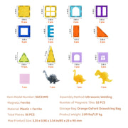 Load image into Gallery viewer, Amocart 56PCS Magnetic Tiles Magnet Building Blocks with 4 Dinosaurs Construction Stacking Stem Educational Toys for Kids