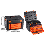 Load image into Gallery viewer, SucceBuy Mechanics Tool Set Socket Set 450 Pcs Deep and Standard Sockets SAE Metric Mechanic Tool Kit Accessories Storage Case