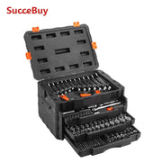 Load image into Gallery viewer, Amocart Mechanics Tool Set and Socket Set 1/4" 3/8" 1/2" Drive Deep Standard Sockets 450 Pcs SAE and Metric Mechanic Tool Kit
