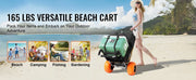 Load image into Gallery viewer, SucceBuy Beach Dolly with Big Wheels for Sand 165LBS Folding Cart with Cargo Deck Solid Wheel Adjustable Height Cart for Beach