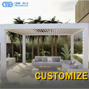 Load image into Gallery viewer, Motorized Bioclimatic Aluminum Pergola Adjustable Louvered Roof Outdoor Garden Gazebo For Patio Yard Deck All Weather Use