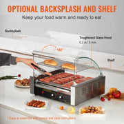 Load image into Gallery viewer, Amocart 5/7/11 Commercial Hot Dog Roller Electric Sausage Maker Barbecue Grill Machine for Camping Party Home Appliance 110V