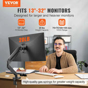 Load image into Gallery viewer, Amocart Single/ Dual/ Triple Monitor Mount for Screens Gas Spring Monitor Arm Desk Mount with C-Clamp and Grommet Mounting Base