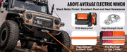 Bild in Galerie-Viewer laden, SucceBuy 6000lbs Electric Winch Car Truck Winch with 1/4 in 55 ft Synthetic Rope Wireless/Wired for Towing SUV Jeep Trailer Boat