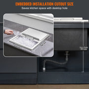 Load image into Gallery viewer, SucceBuy Drop in Ice Chest Stainless Steel Ice Cooler Commercial Ice Bin with Sliding Cover Outdoor Kitchen Ice Bar - AMOCART