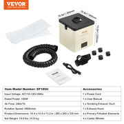 Load image into Gallery viewer, SucceBuy Solder Fume Extractor 100W/150W Smoke Extractor 332 m³/h Strong Suction Smoke Absorber Purifier for Engraving Welding