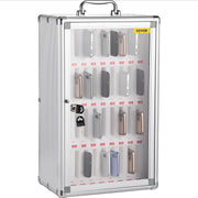 Bild in Galerie-Viewer laden, Amocart 36 Slots Cell Phone Cabinet Silver Aluminum Alloy Pocket Chart Wall Mounted Storage Locker Box for Classroom Office Gym