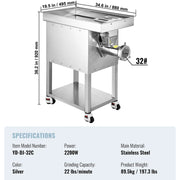 Bild in Galerie-Viewer laden, Amocart Meat Grinder 22 Lbs/Min Capacity Electric Meat Grinders w/ Blade Grinding Plate Sausage Maker for Kitchen Home Use