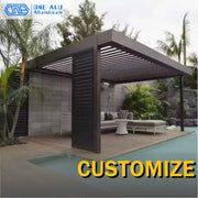 Load image into Gallery viewer, Motorized Bioclimatic Aluminum Pergola Adjustable Louvered Roof Outdoor Garden Gazebo For Patio Yard Deck All Weather Use