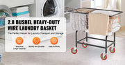 Load image into Gallery viewer, Amocart Commercial Wire Laundry Cart Laundry Basket 2.5/4.5 Bushel Heavy Duty with 4Inch Wheels for Home Bathroom Laundry Rooms