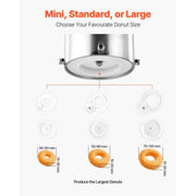 Load image into Gallery viewer, SucceBuy Commercial Automatic Donuts Machine Single Row 90 pcs/hour Electric High Power Maker with 3 Size Molds Auto Counting