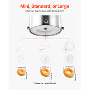 Load image into Gallery viewer, Amocart Commercial Automatic Donuts Machine Single Row 90 pcs/hour Electric High Power Maker with 3 Size Molds Auto Counting