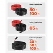 Load image into Gallery viewer, SucceBuy Solar Panel Wire 50 ft Black + 50 ft Red Kit / 65 ft Black + 65 ft Red Kit / 100 ft Black + 100 ft Red Kit PV Tinned Copper Wire for Outdoor Home Off-Grid Photovoltaic Systems Black and Red - AMOCART