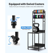 Load image into Gallery viewer, SucceBuy 3D Printer Filament Storage Rack 4Tier 3DPrinter Stand w/Filament Storage Spools Holder Racks Cart w/ Wheels for Office - AMOCART