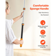 Bild in Galerie-Viewer laden, SucceBuy Telescopic Extension Pole Multi-Purpose Extendable Pole Sturdy Aluminum Alloy Paint Pole Extension Reach Roller Stick