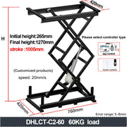 Load image into Gallery viewer, Electric Lifting Platform Tea Table 60/120/150kg Load Elevation Height Adjustable Remote Control Motor Drive Iron Frame