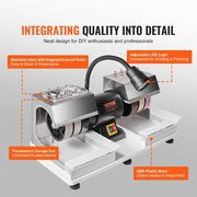 Load image into Gallery viewer, SucceBuy Cabbing Machine 6" 2HP 1800rpm Efficient Lapidary Rock Grinder Polisher With Lamp & Water Pump for Gem Jade Stone - AMOCART