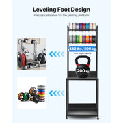 Load image into Gallery viewer, SucceBuy 3D Printer Filament Storage Rack 4Tier 3DPrinter Stand w/Filament Storage Spools Holder Racks Cart w/ Wheels for Office - AMOCART