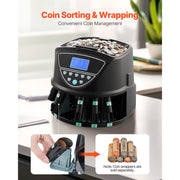 Load image into Gallery viewer, SucceBuy Coin Sorter Coin Counter Machine for 5 Kinds of USD Coins Coin Sorter & Wrap Machine Holds up to 2000 Coins LCD Screen