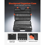 Load image into Gallery viewer, Amocart Socket Set 3/8 & 1/4 & 1/2 in Drive Socket Tool Set SAE and Metric Chrome Plated CR-V Alloy Steel for Automotive Repair