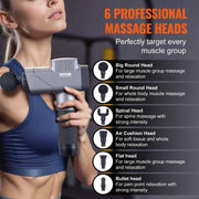 Bild in Galerie-Viewer laden, Amocart Massage Gun Deep Tissue Percussion Muscle Massager for Athletes w/ 8 Speed Levels 6 Massage Heads 16V 2500mAh Batteries