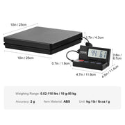 Load image into Gallery viewer, SucceBuy 110 lbs Digital Postal Shipping Scale with Timer 90° Foldable LCD Screen AC/DC Powered Package Scale for Laggage Home - AMOCART