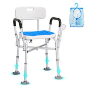 Load image into Gallery viewer, SucceBuy Shower Chair Adjustable Height Bench Bath Chair for Elderly Disabled Shower Chair for Inside Shower Bathtub 400/350lb - AMOCART