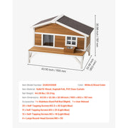 Bild in Galerie-Viewer laden, Amocart Heated Cat House Insulated Wooden House for Outdoor Cats with Heating Pad Openable Asphalt Roof for 1-3 Cats in Winter
