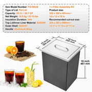 Load image into Gallery viewer, Amocart Ice Chest Stainless Steel Ice Cooler Commercial Ice Bin with Cover Outdoor Kitchen Ice Bar Drain-pipe and Drain Plug