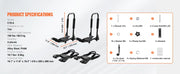 Bild in Galerie-Viewer laden, Amocart Kayak Roof Rack 2 Pairs J-Bar Soft Roof Rack Quick Folding Top Mount Tie Down Carrier for Surf Board Canoe Ski Board