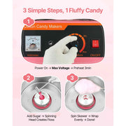 Load image into Gallery viewer, SucceBuy Cotton Candy Machine Commercial 1000W Electric Candy Floss Maker Easy Use with 15 inch Stainless Steel Bowl for Kids