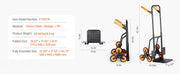 Bild in Galerie-Viewer laden, Amocart 440/770 lbs Folding Hand Truck Dolly with 6 Wheels & 2 Elastic Ropes Stair Climbing Cart for Shopping Moving Warehouse