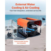 Load image into Gallery viewer, SucceBuy PCP Air Compressor 4500PSI/30Mpa Diving Scuba Tank Double-Cylinder Auto Stop with External Water & Fan Cooling System - AMOCART