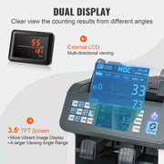 Load image into Gallery viewer, SucceBuy 1200 Pcs/Min Money Counter Business Cash Register Bills Counterfeit Detector 2 CIS/UV/MG/IR/DD/SN Function Bank Store