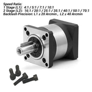Bild in Galerie-Viewer laden, YunDuan Planetary Reducer Nema23 Stepper Motor Reducer Step-down Gearbox Ratio 4:1-100:1 14mm Shaft Less Than 20 arcmin