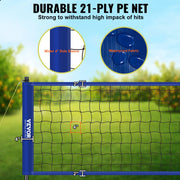 Load image into Gallery viewer, SucceBuy Outdoor Volleyball Net System Adjustable Height Steel Poles with PVC Volleyball Pump Carrying Bag for Beach Lawn