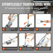 Bild in Galerie-Viewer laden, Amocart 5T Come Along Winch Ratchet Power Puller Tool with 11.5ft Steel Cable Automotive Hoist Cable Puller for Vehicle Rescue