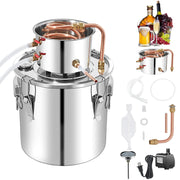 Load image into Gallery viewer, Amocart 50L Alcohol Still Stainless Steel Water Alcohol Distiller with Condenser 13.2Gal Wine Making Boiler with Copper Tube
