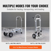 Load image into Gallery viewer, SucceBuy Folding Hand Truck Aluminum Heavy Industrial Collapsible Dolly Cart for Transport and Moving in Warehouse Supermarket