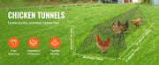 Load image into Gallery viewer, SucceBuy Chicken Tunnels 157.5 x 39.4 x 24.2 in Chicken Tunnels for Yard Portable Chicken Tunnels for Outside Corner Frames