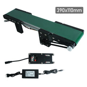 Load image into Gallery viewer, Small Desktop Belt Conveyor with Speed Controller Motor Mini Conveyor System Portable Conveyor Belt for Material Handling