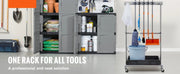 Load image into Gallery viewer, Amocart Garden Tool Organizer Yard Tool Tower Rack 10 Slots with Hook & Wheels Broom Storage for Garage Outdoor Organization