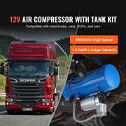 Load image into Gallery viewer, SucceBuy 12V Air Compressor with Tank 1.6 Gallon/6 L 120 psi Onboard Air Compressor System for Train Air Horns Inflating Tires