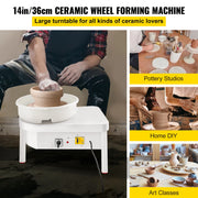 Load image into Gallery viewer, SucceBuy Pottery Wheel 14in/36cm Pottery Forming Machine with Foot Pedal Pottery Wheel for Adults 450W Electric Pottery Wheel
