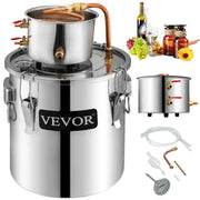 Load image into Gallery viewer, SucceBuy Moonshine Still 9.6Gallon 38L Stainless Steel Water Alcohol Distiller Copper Tube Home Brewing Kit Build-in Thermometer - AMOCART